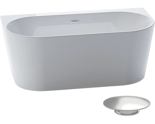 Vrijstaand bad met afvoergarnituur