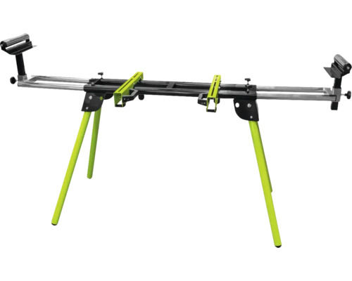 Zaagbok met rolopleggingen en werkstukhouders