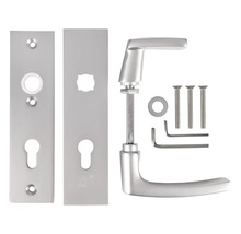 Deurbeslagset met deurklinkset, schroeven en montagegereedschap