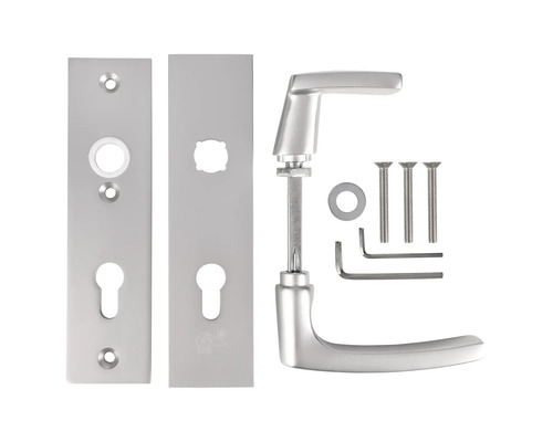 Deurbeslagset met deurklinkset, schroeven en montagegereedschap