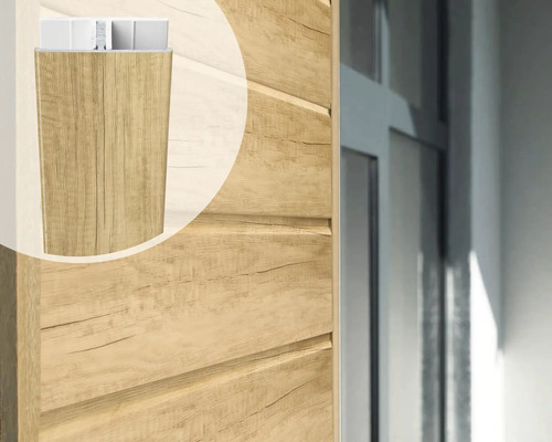 ESCADE Koppelprofiel aluminium/pvc desert oak 17x50x3000 mm Gevelbekleding met houtlook en profiel