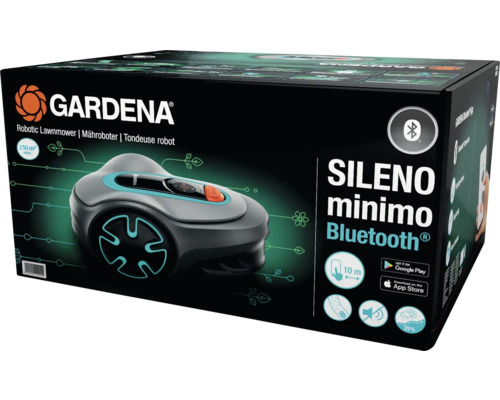 Gardena Sileno Minimo Bluetooth robotmaaier in productverpakking