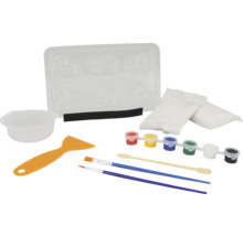 Gipsfiguren gietvorm set met gips, verf, penselen en gereedschap om te knutselen
