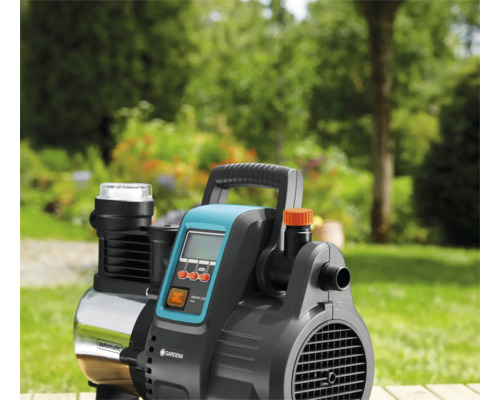 Gardena hydrofoorpomp met digitaal display en draagbeugel