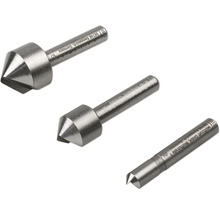 Drie centerpons van metaal in detail