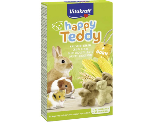VITAKRAFT Knaagdierensnack Happy Teddy, 75 gr Vitakraft Happy Teddy Knusper-Bären voor knaagdieren, zonder toegevoegde suiker en zonder kleurstoffen