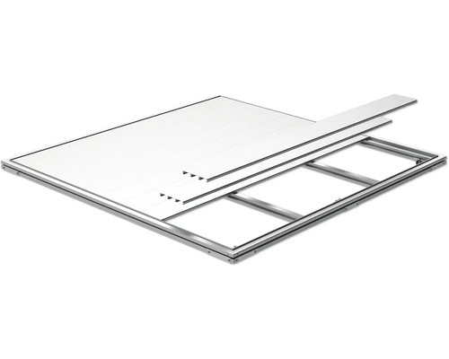 BIOHORT Fundament SmartBase tbv aanvullend pakket voor extra deur 0,16x0,16x18 cm Aluminium funderingsframe met precies passende wandelementen