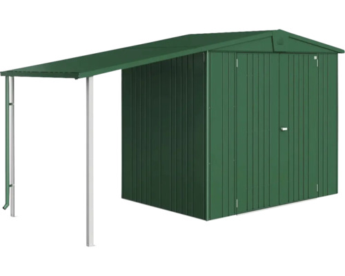 Tuinhuis met luifel voor het opbergen van tuingereedschap en gereedschap