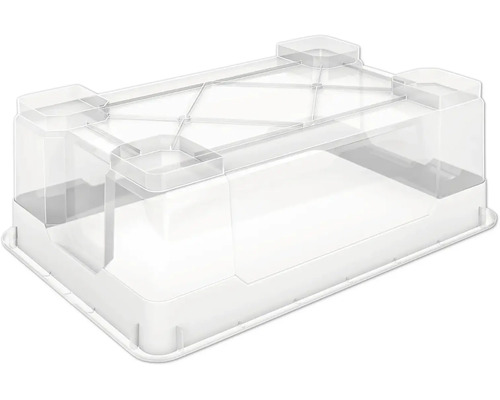 Opbergdoos van kunststof met transparant deksel