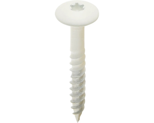 KI-KERN Schroeven zuiver wit RAL9010 4,8 x 38 mm, 25 stuks Een enkele schroef met torxkop.