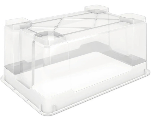 Transparante kunststof opbergbox met deksel