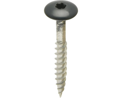 KI-KERN Schroeven antraciet RAL7016 4,8 x 38 mm, 25 stuks Schroef met bolkop en inwendige zeskant