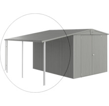 Metalen gereedschapsschuur met aanbouw