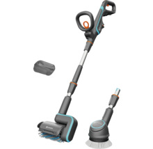 Gardena accu terrasreiniger met borstelopzetstuk en spatbescherming