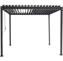 Metalen pergola met verstelbare lamellen voor de tuin