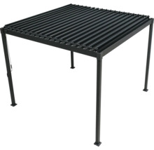 Vrijstaande metalen pergola met lamellendak