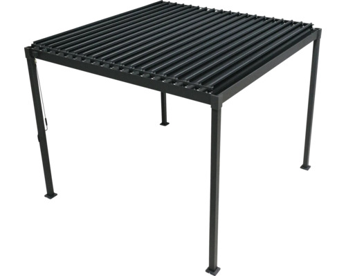 Vrijstaande metalen pergola met lamellendak