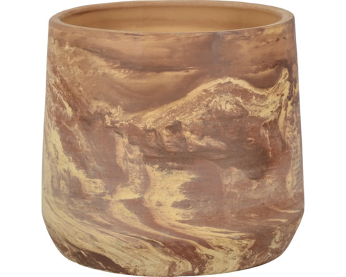 Terracotta bloempot met marmerlook