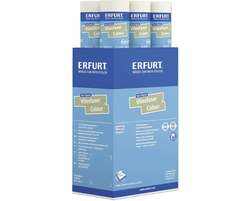 Erfurt Vliesfaser Colour behangverpakking met zes rollen