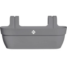 Grijze Elho plantenbak voor montage aan balkonreling