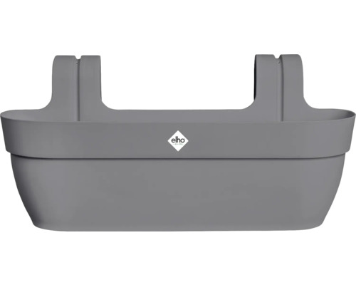 ELHO Balkonbak Vibia Easy Hanger XL Kunststof grijs 56 x 24 x 27 cm Grijze Elho plantenbak voor montage aan balkonreling