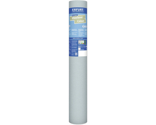 ERFURT Overschilderbaar behang Colour 302-7 lichtblauw Erfurt Vliesfaser Colour behangrol, 10,05 meter bij 0,53 meter