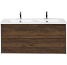 Wastafelonderkast met twee wastafels en twee lades