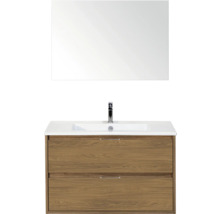 Wastafelonderkast met wastafel en spiegel voor de badkamer