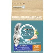 Purina One Senior 7 plus kattenvoer met kip in een verpakking van 3 kilogram