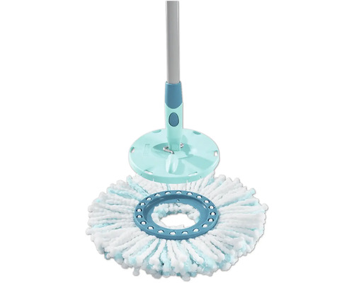Vloermop met steel en ronde, verwisselbare mopkop