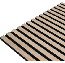 Houten paneel met lattenstructuur voor wandbekleding