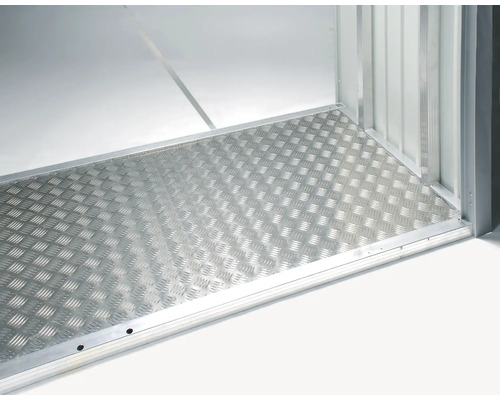 Gegolfde plaatvloer voor een tuinhuis