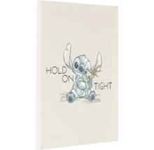 Canvas schilderij met Stitch motief en de tekst Hold on Tight