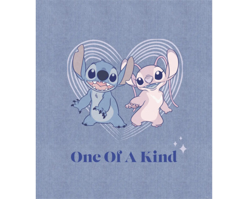 Afbeelding met Stitch en Angel met de tekst One Of A Kind