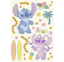 Decoratieve muursticker met figuren, bloemen en tropische motieven