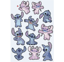 Illustratie van verschillende Stitch-figuren in verschillende houdingen