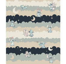 Stofpatroon met Stitch-motieven, wolken, manen en sterren