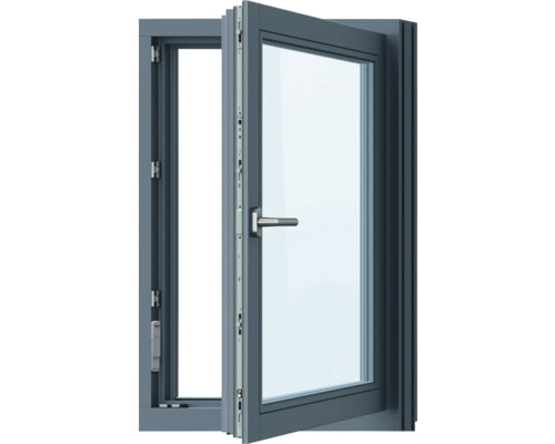 Geopend raam met handgreep