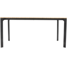 Tuinafel met houten blad en metalen frame