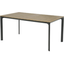 Rechthoekige tuintafel met houten latten