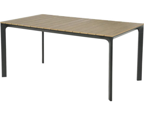 Rechthoekige tuintafel met houten latten