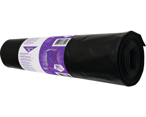 Rol met vuilniszakken, 60 liter, 62 x 75 cm