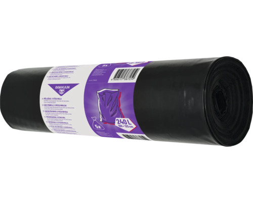 Rol vuilniszakken, 240 liter, 5 stuks