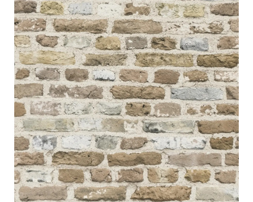 Behang met baksteenmotief