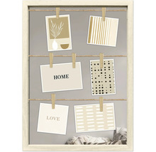 Decoratieve fotolijst met touwtjes en klemmen voor het ophangen van foto''s