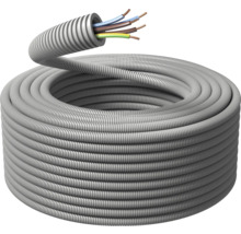 Opgerolde elektrische installatiebuis met kabels