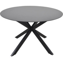 Ronde tafel met metalen onderstel