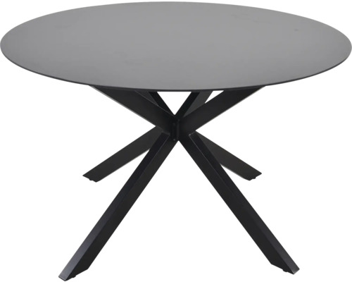 Ronde tafel met metalen onderstel