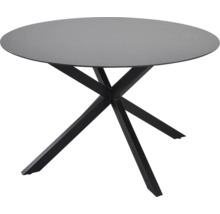 Ronde eettafel met metalen onderstel