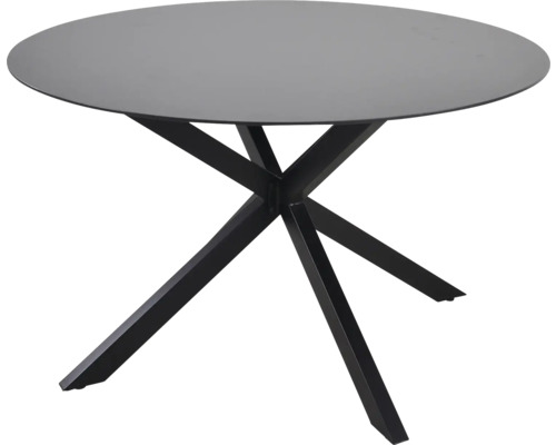 Ronde eettafel met metalen onderstel